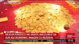 Imagini cu lingourile de aur din rezerva Banca Națională a României