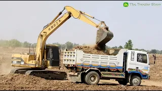 Best Activities Caterpillar 312B Excavator Loading Soil On Trucks