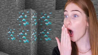 Moje PIERWSZE kopanie DIAMENTÓW w Minecraft!