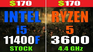 INTEL i5 11400F (STOCK) vs RYZEN 5 3600 (OC) || PC GAMES TEST ||