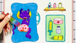 [🌟paper diy🌟] POP THE PIMPLES -  Catnap Care Tips 🐱 Poppy Playtime Chapter 3 💥 Paper Crafts DIY