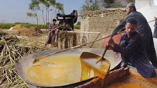 Gurr Making | Jaggery Making Process from Sugarcane | Village Life in Afghanistan | AFGHAN MIRROR