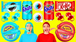 Desafío de Comida Roja vs Comida Azul | Momentos Divertidos por Fun Challenge