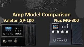 Amp Model Comparison between the Nux MG-300 & the Valeton GP-100
