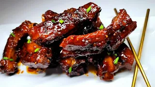 CHINESE STICKY PORK RIBS| recipe