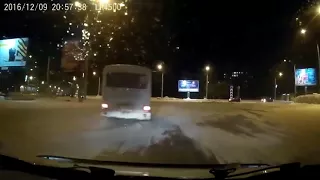 Bus Driver Drifts, Lady Falls HARD