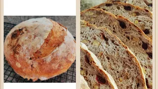 免揉脆皮面包 没有铸铁锅的朋友看过来 no knead crusty bread,no Dutch oven need.