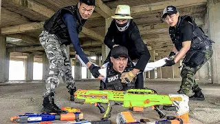 Superheroes Nerf: Police  X-Shot Nerf Guns Fight Against Criminal Group Destroy Bad Guys + More
