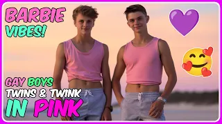 Barbie Vibes 🩷 GAY Twink & Twin Boys in Pink Tank Tops Steal the Show 🩷