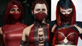 MORTAL KOMBAT SKARLET Evolution Skins Costumes MK9 - MK1 suggestion Mortal Kombat 1