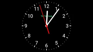 Ticking clock sound and animation 12 hours #clock animation #Sleepingmood #घड़ी #soothing #relaxing