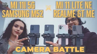 Best camera Phone under 25000 | Mi 11i vs Samsung M52 vs Mi 11 Lite vs Realme GT ME camera Comparion
