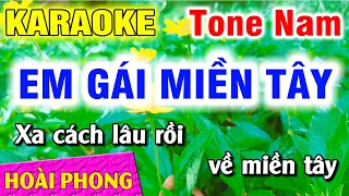 Karaoke Em Gái Miền Tây Tone Nam Nhạc Sống Dể Hát | Hoài Phong Organ