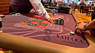 Splashing Towers at The Sahara Roulette Table In Las Vegas. #3 COME THROUGH?