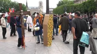 Anti-nuclear protest in Paris, France