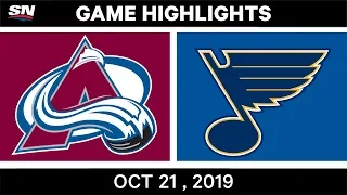 NHL Highlights | Avalanche vs Blues – Oct 21 2019