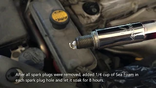 The way I fixed oil burning / consumption thick white smoke on Toyota RAV4 - changed spark plugs