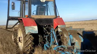 Пахота оборотным плугом rabe werk+МТЗ 82, мысли о no till посещают все чаще )