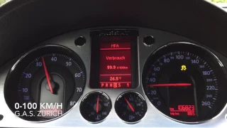 VW Passat 3.2 V6 FSI 250 PS DSG 0-100 km/h acceleration