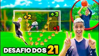 DESAFIO DOS 21 PONTOS NO FUTEBOL!