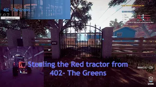 Thief Simulator | Stealing the red tractor from 402