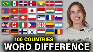 100 Countries Word Differences!!Asian, Latin American, European, Slavic! (video compilation)