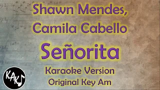 Shawn Mendes, Camila Cabello - Señorita Karaoke Lyrics Instrumental Cover Original Key Am