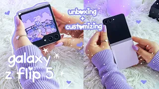 Samsung Galaxy Z Flip 5 💜 Aesthetic unboxing |