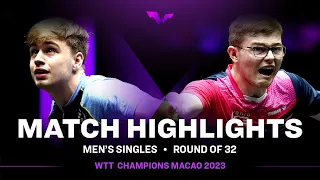 Alexis Lebrun vs Truls Moregard | MS R32 | WTT Champions Macao 2023