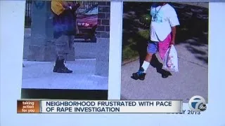 Neighborhood frustrated with pace of rape investigation