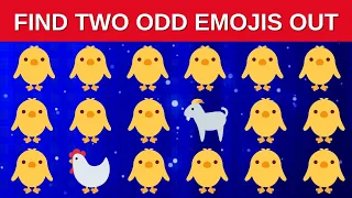Easter Challenge - Find Two Odd Emojis Out | Emoji Quiz, Emoji Puzzle, Find the Difference Emoji