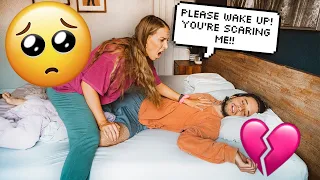 NOT WAKING UP PRANK ON MY WIFE! *Cute Reaction*