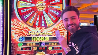 The BEST Wheel Spin Bonus I've Ever Had on Wicked Wheel Fire Phoenix!