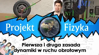 Pierwsza i druga zasada dynamiki bryły sztywnej - ruchu obrotowego, №49 ⚛ Projekt Fizyka