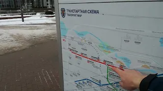 Транспортная схема минского метрополитена на Привокзальной площади в районе станции площадь Ленина