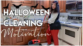 HALLOWEEN CLEANING MOTIVATION | SPEED CLEANING FOR BUSY MOMS | REALISTIC CLEAN WITH ME