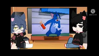 [tom reacts to his anime version jerry anime version with his friend][part 1](rushed) 😄