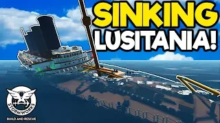 Sinking the Massive New Lusitania! - Stormworks Gameplay - Sinking Ship Survival