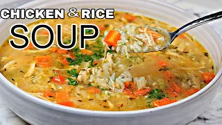 Easy Homemade Chicken and Rice Soup Recipe |Easy Chicken Noodle Soup w/ Rice  Recipe