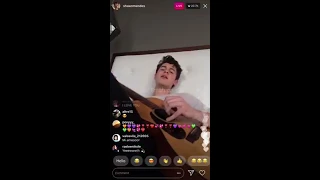 Shawn Mendes singing “Youth” on Instagram Live