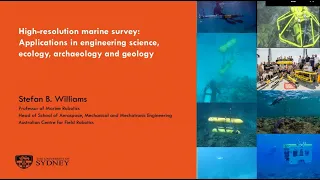 ICRA18 Keynote:  Applications in Marine Imaging,  Stefan Williams