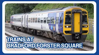 Trains at Bradford Forster Square railway station (06/06/2023)