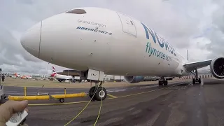 Ramp Agent B787 pushback headset POV