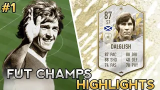 87 DALGLISH IS THE BEST ICON ST UNDER 650K? FIFA 22 FUT CHAMPS HIGHLIGHTS #1