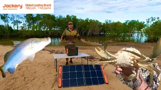 Camping Run Off Barra Fishing Mud Crabbing With Jackery Solar Generator 2000 pro