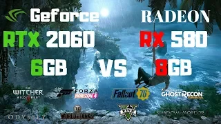 RTX 2060 Vs RX 580 Test In 12 Games