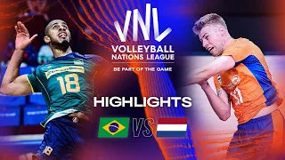 🇧🇷 BRA vs. 🇳🇱 NED - Highlights Week 3 | Men's VNL 2023