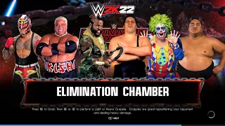 6-Man Elimination Chamber Match Full Gameplay #7 | WWE2K22 | 4K