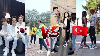أقــوى تحــدي على تيك توك تركيا ضد كوريا من أفضــل جزء#3 challenge tik tok turkey vs korea 2020