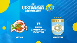 Mexico v Argentina | Full Basketball Game | FIBA U18 Women’s Americas Championship 2022